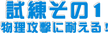 試練その1 - 物理攻撃に耐える！